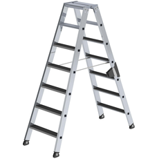 Bild Aluminium-Stufen-Stehleiter 2 x 7 Stufen (40214)