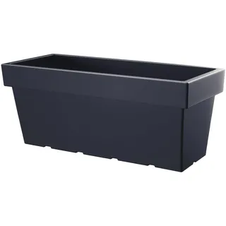 Spetebo XXL Pflanzkübel eckig in anthrazit - 80 x 35 cm - Kunststoff Blumenkübel groß - Outdoor Garten Blumentopf Pflanztopf Blumenkasten Pflanzkasten Blumentrog Pflanztrog