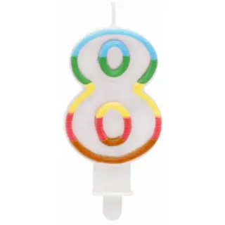 ATOSA BL. Kerze No 8 bunt (50680)