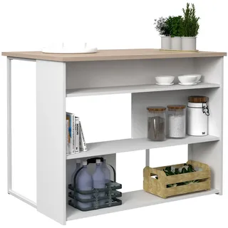 Parisot Küchenregal "Parisot Socool 12, Breite 116 cm", braun weiß, neutral), B:116cm H:90cm T:80cm, Holzwerkstoff, Regale, Küchenregal