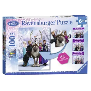 Ravensburger 10557 The Frozen Difference, 100 Teile Puzzle inklusive Suchspiel