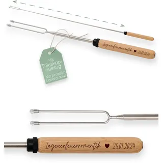Abenteuernah Grillspieße personalisiert, Geschenk für Camper, Camping | Teleskop-Grillspieße, Lagerfeuer, campen, Marshmallow Spieße, Geschenke Outdoor