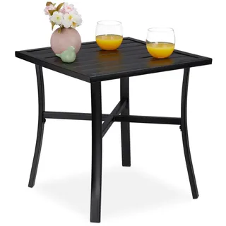 Relaxdays Gartentisch 46 x 46 x 46 cm Schwarz