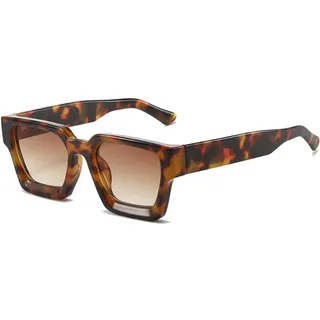 SHEEN KELLY Polarisierte Retro Rechteckige Dicke Sonnenbrille Herren Damen
