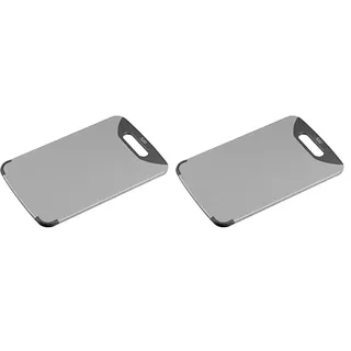 Silit Schneidebrett 32 x 20 cm, rechteckig, Kunststoff, praktischer Griff, spülmaschinengeeignet, klingenschonend (Packung mit 2)