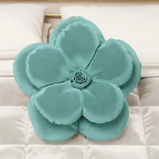 PETTI Artigiani Italiani - Blumenkissen aus Samt mit Füllung, Kissenbezüge für Schlafzimmer, Dekokissen in Blumenform, Tiffany-Samtkissen Blume 1 Stück - Durchmesser 50 cm
