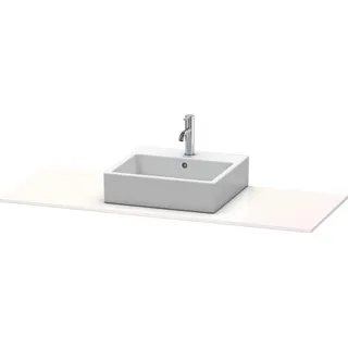 Duravit XSquare Konsole, 1 Ausschnitt rechts, 1400x16x550mm, XS060GR8585, Farbe: Weiß Hochglanz Lack