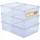 36 x 26 x 14 cm 6-tlg transparent blau