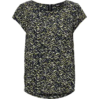 Print Kurzarm Bluse Basic Rundhals Blouse Shirt Oberteil ONLVIC | 36 - Dunkelblau