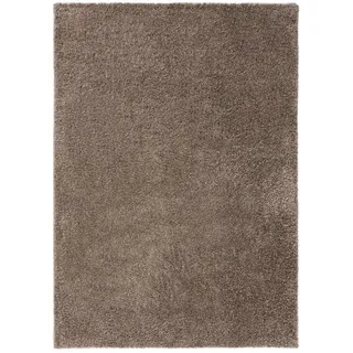benuta Hochflorteppich Soho Taupe 133x190 cm , Kunststoff , Uni , Rechteckig , 133x190 cm , Oeko-Tex® Standard 100 , pflegeleicht , Teppiche und Böden, Teppiche, Hochflorteppiche & Shaggys