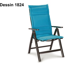 Bild von Best Soft-Line Stuhlauflage Hochlehner, v. Dessins, Polyester/Baumwolle, 120 cm 1824 - hellblau