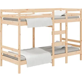 vidaXL Etagenbett ohne Matratze 90x190 cm Massivholz Kiefer - Braun