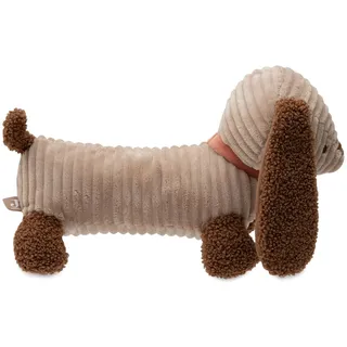 Jollein Kuscheltier Hund – Diego Dog – 30 cm – Weicher Rippstoff & Bouclé – Biscuit & Braun – Plüschtier Für Babys und Kinder – Geschenke zur Geburt – Babyspielzeug