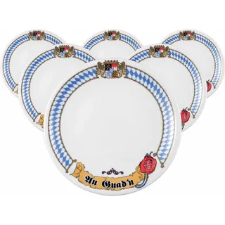 Seltmann Weiden Frühstücksteller »Frühstücksteller Compact Bayern ø 19 cm 6er Set bunt«, bunt