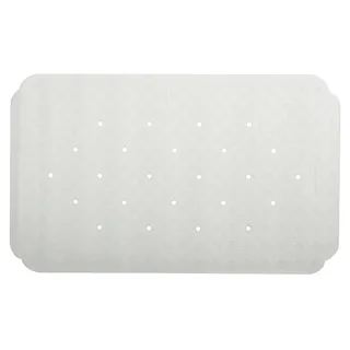 Spirella Duschmatte Ruby Badematte Duscheinlage antibakteriell rutschfest mit Saugnäpfen-Weiß-ca. 70 x 40 cm-Naturkautschuk, White
