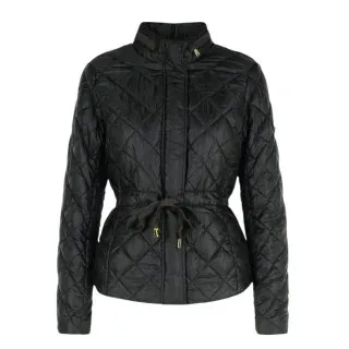 Michael Kors für Damen. MT520IB3SB Belted Eco down schwarz (M), Lässig, Recyceltes Polyester