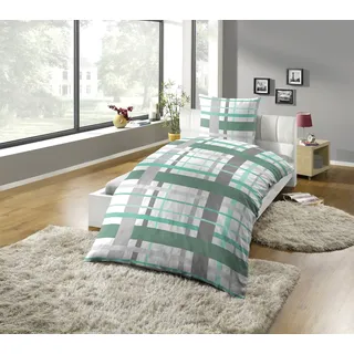 KiNZLER Bettwäsche »Bettwäsche Kuschel-Seersucker "Karo"« 2 Stk. tlg. Langlebig, bunt