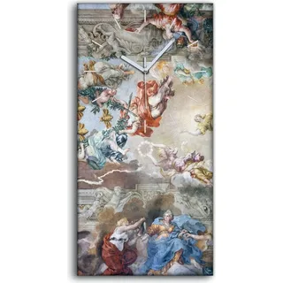 Dekor Leinwand Uhr Wandbilder Quarz 30x60 Deckenfresko Italien Palastarchitektur - weiße Hände