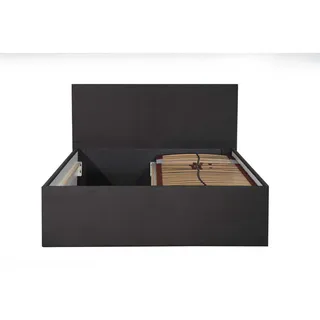 Halmon Schlafkomfort Betten Polsterbett Gent Anthrazit 200 x 200 x 32 cm Stauraum Ohne Matratze und Lattenrost , Holz , 200x200 cm , Schlafzimmer, Betten, Polsterbetten