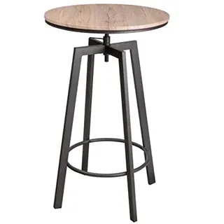 Urban Living Stehtisch „Dock“, Durchmesser 60 cm, höhenverstellbar von 93 bis 101 cm