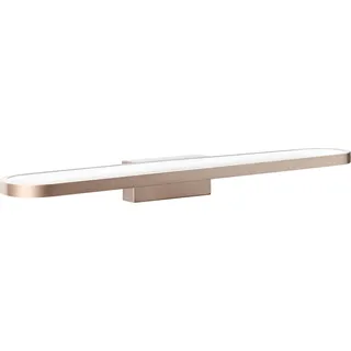 BELIANI LED Spiegelleuchte Braun Metall Oval Länglich Horizontal 60 cm Länge Modernes Design Bad Wand Spiegellicht Spiegelleiste Bilderleuchte - Braun