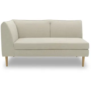 DOMO. collection Outdoor Sofa Juist, Chaiselongue mit Holzfüßen, Gartenmöbel, Gartensofa, Gartensofa, 159 x 82 x 82 cm (BxTxH), beige