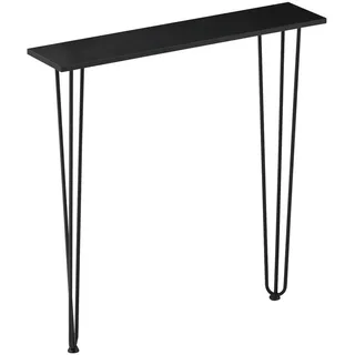 [en.casa] Kokemäki Konsolentisch 80x82x18 cm Schwarz