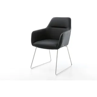 DeLife Esszimmerstuhl Pejo-Flex Leder schwarz