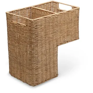 Kouboo Treppenkorb, Weidenkorb, Naturfarbe, Rattan und Korbgeflecht, Natur, 38.1 x 24.13 x 40.01 cm