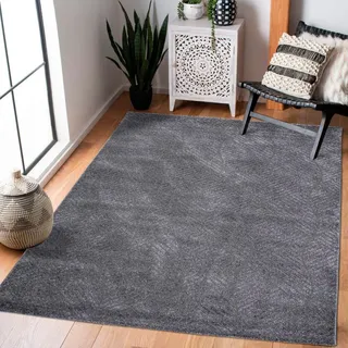 Carpet City »Friseé-Teppich FANCY 904« rechteckig 12 mm Höhe Läufer, Kurzflor Wohnzimmer, florale 3D-Optik, für Schlafzimmer,