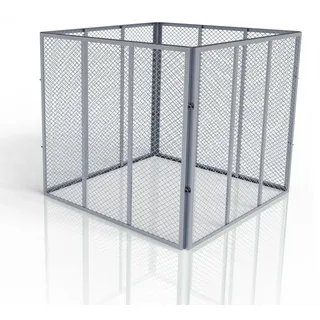 Juskys Metall Komposter für Gartenabfälle & Silber