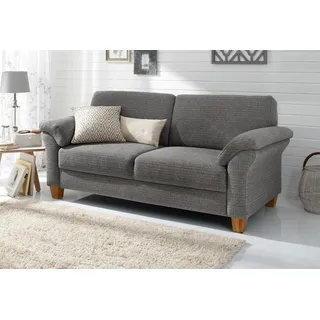 OTTO home Couch Mikrofaser 3-Sitzer Grau