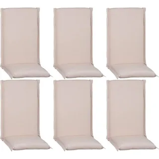 Beo Hochlehner-Sitzkissen P203 Aurich Klassisches Design Beige 6er-Set