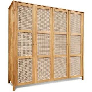 Home Affaire Drehtürenschrank Hällevik 202 x 202 x 61 cm Beige/Braun