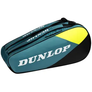 Dunlop SX Club (Schlägertasche, 2 Hauptfächer) 2025 blaugrün/gelb 6er