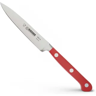 Giesser seit 1776 - Made in Germany - Spickmesser geschmiedet rot Skyline Red, 10 cm, Officemesser genietet, rostfrei, spülmaschinengeeignet