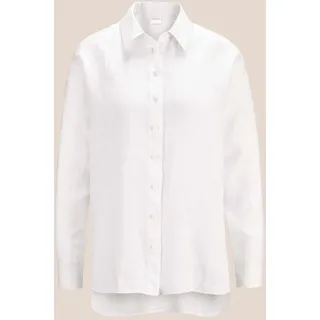 MADELEINE Hemdbluse »Hemd Leinenhemd im Oversize-Look«, weiß