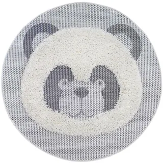 Primaflor Primaflor-Ideen in Textil Kinderteppich »NAVAJO - Panda« rund 35 mm Höhe Hoch-Tief-Effekt, Motiv Panda, Kinderzimmer,