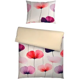 Essenza Bettwäsche , Rosa , Textil , Blume , 140x200 cm , Heimtextilien, Bettwäsche & Leintücher, Bettwäsche, Satin-Bettwäsche