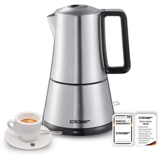 Cloer Espressokocher 0,15 l 3 Tassen Silber