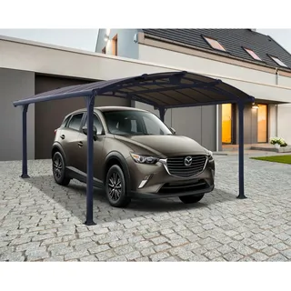 CANOPIA Carport Arcadia 3,59 x 4,30 m grau inkl. Regenrinne