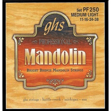 GHS Professional - PF250 - Mandolin String Set, Loop End, Bright Bronze, Medium Light, .011-.041
