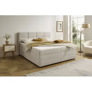 OTTO home »Fillmore inkl. Bettkasten, Liegefläche 180x200 cm, in Boxspring-Optik« inkl. Topper, erhältlich in verschiedenen Farben, beige,