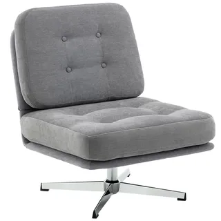Homcom Loungesessel Polyester 70 x 84 x 87 cm Hellgrau