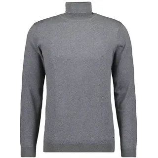 Rundhalspullover RAGMAN, Herren, Gr. 54, grau (mittelgrau), Strick, 95% Baumwolle 5% Kaschmir, hoch geschlossener Ausschnitt, Pullover Rundhalspullover