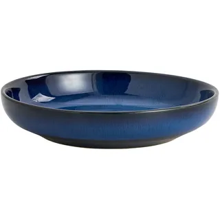 Swuut Transmutation Glasur Serving Pasta Schüssel, 25.5cm Keramik Breite Salatschüsseln,50 Ounce große Obstschale für Küche, Mikrowelle Geschirrspüler Safe (Blau)