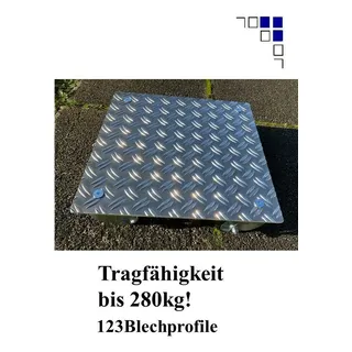 Pflanzenroller Quadrat - 280 bis 280kg Blumenroller Untersetzer Indoor Outdoor - silber