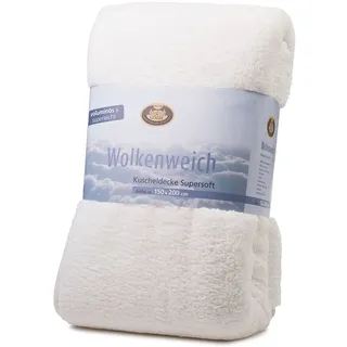 Gözze Wolkenweich Kuscheldecke 150 x 200 cm Wollweiß