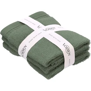 Seiftuch VOSSEN "Detox Time", grün, B:30cm L:30cm, Waffelpiqué, Baumwolle, Handtücher, Seiftuch, Waffelpiqué Bordüren