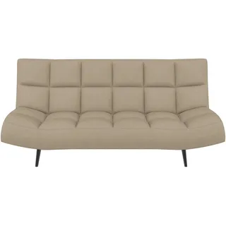 Carryhome Schlafsofa , Beige , Holz , Buche , massiv , 202x85x95 cm , Liegefunktion, Schlafen auf Sitzhöhe, Rückenfutter , Wohnzimmer, Sofas & Couches, Schlafsofas, Klappsofas